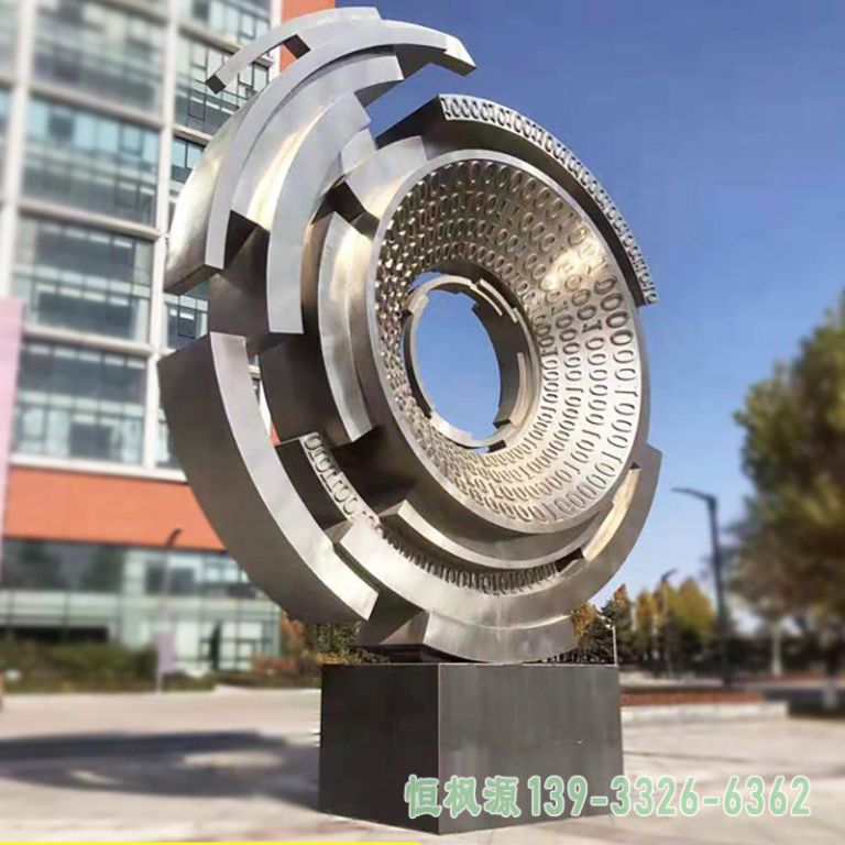 不锈钢齿轮雕塑 (4)