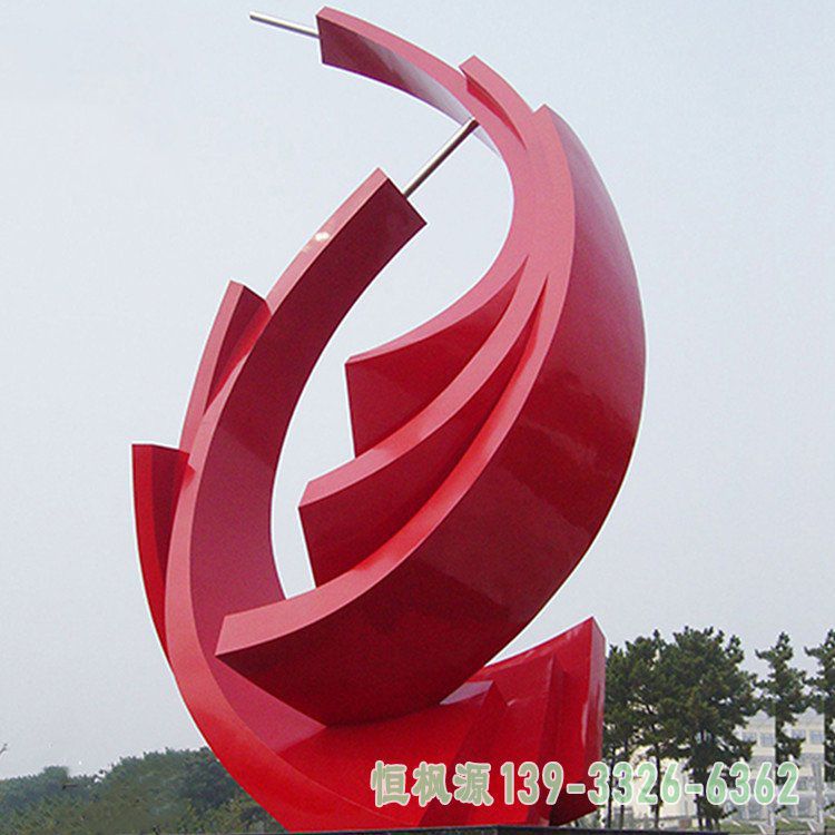 不锈钢帆船景观雕塑