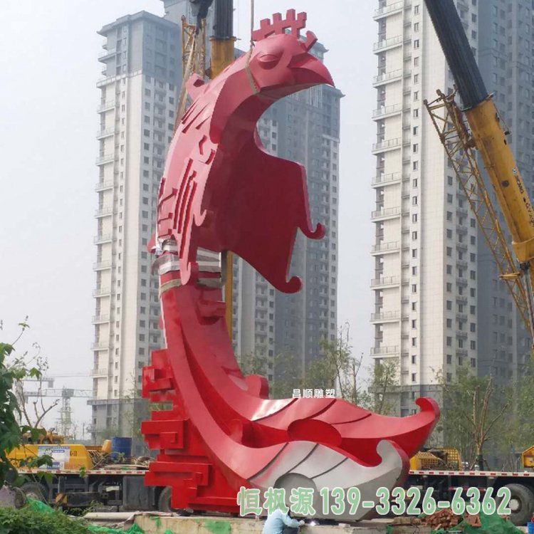 大型凤凰不锈钢雕塑