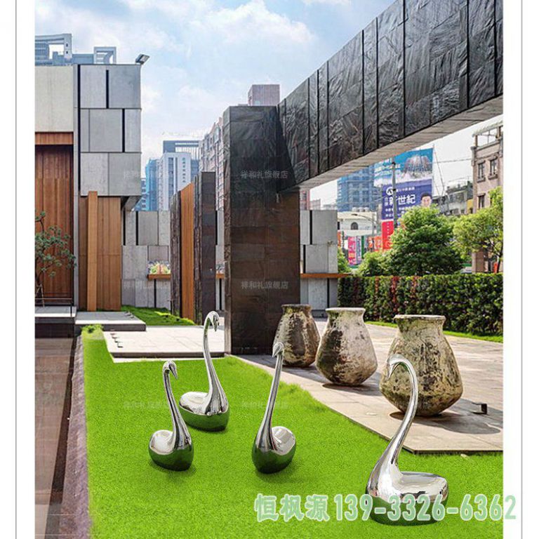 不锈钢抽象天鹅雕塑 (4) 不锈钢抽象天鹅雕塑 (4)