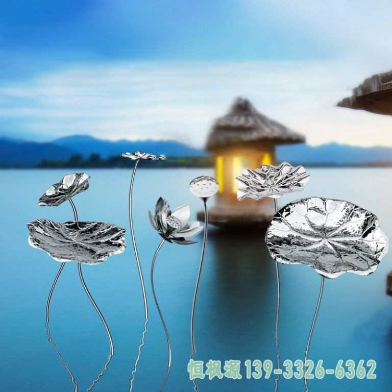 镜面不锈钢荷花雕塑 (2) 镜面不锈钢荷花雕塑 (2)
