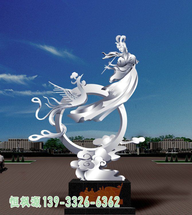 不锈钢仙女雕塑，广场仙女不锈钢雕塑