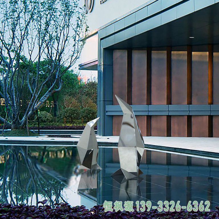 不锈钢抽象几何企鹅雕塑 (2) 不锈钢抽象几何企鹅雕塑 (2)