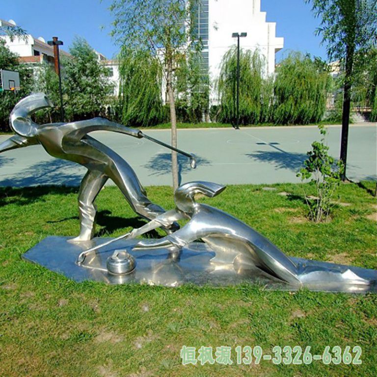 冰壶比赛雕塑,不锈钢抽象人物雕塑 冰壶比赛雕塑,不锈钢抽象人物雕塑