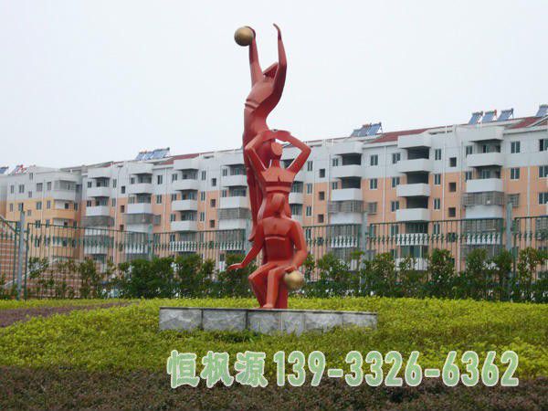 不锈钢打篮球雕塑，公园运动不锈钢雕塑