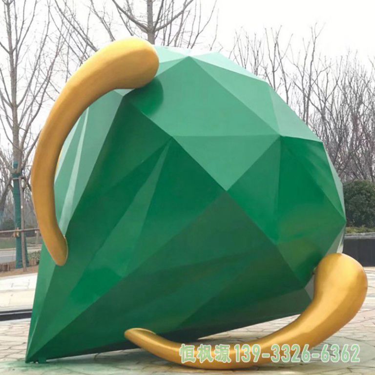 不锈钢钻石 广场景观雕塑