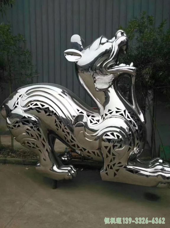 不锈钢电镀造型神兽麒麟[1]