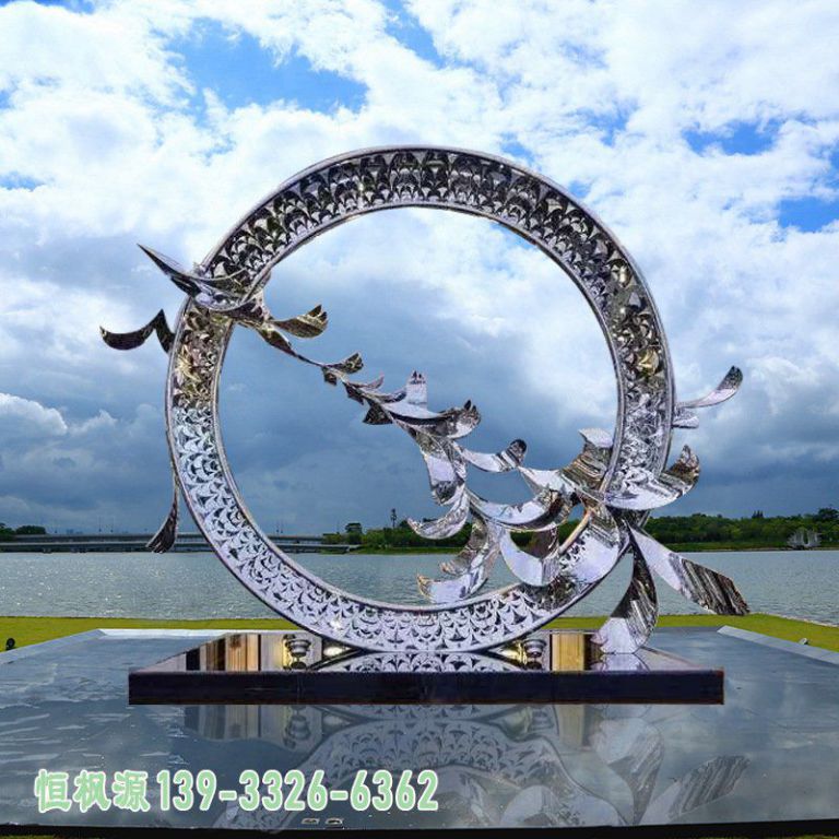 大型不锈钢园林雕塑定制 大型户外城市广场雕塑不锈钢景观雕塑16972