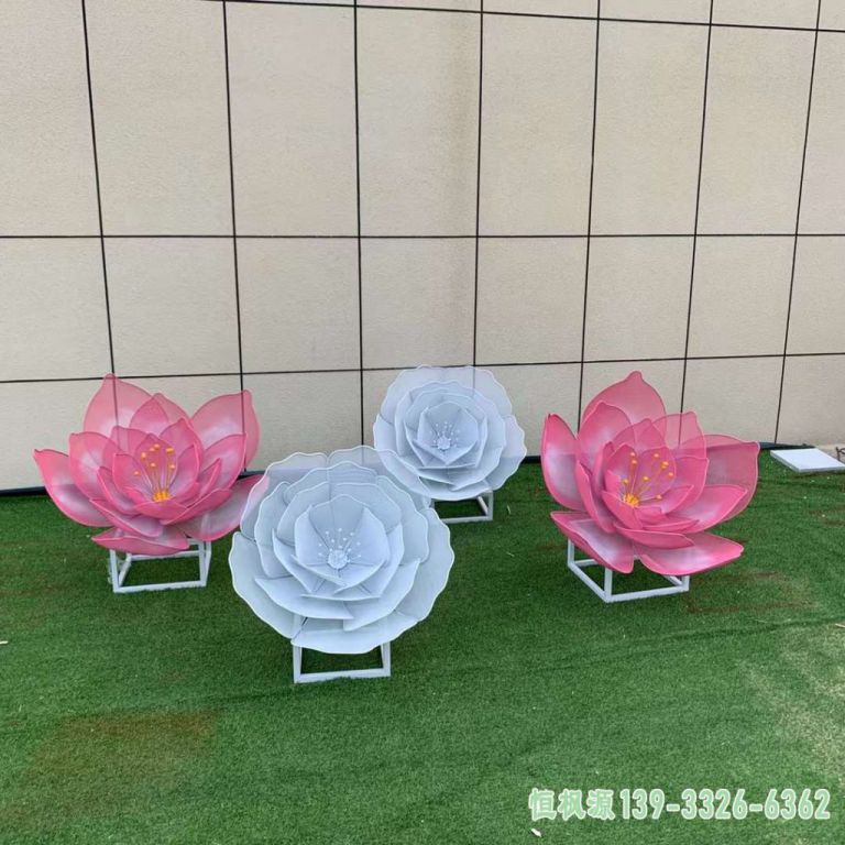 不锈钢镂空花朵雕塑 (37)