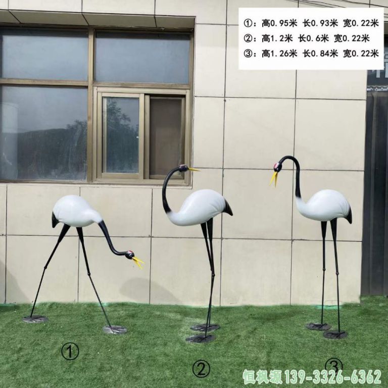 不锈钢镜面火烈鸟雕塑 (20)