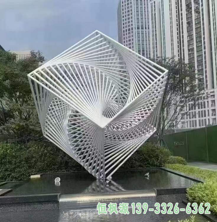 不锈钢魔方雕塑 (4)