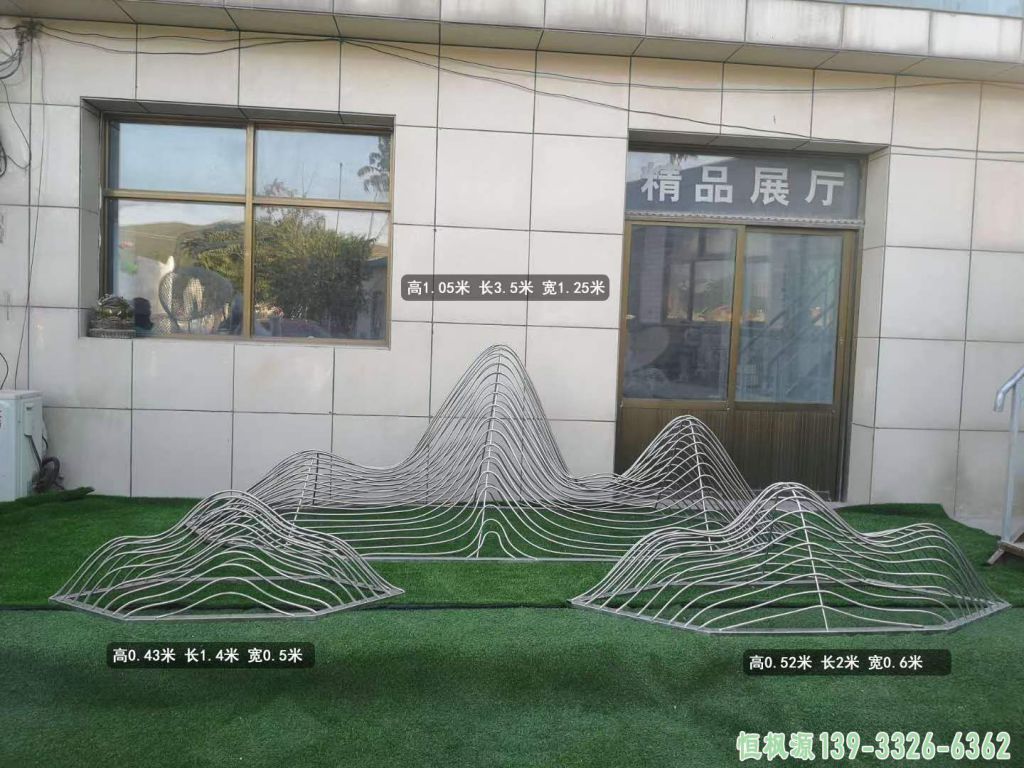 不锈钢假山雕塑 (4)