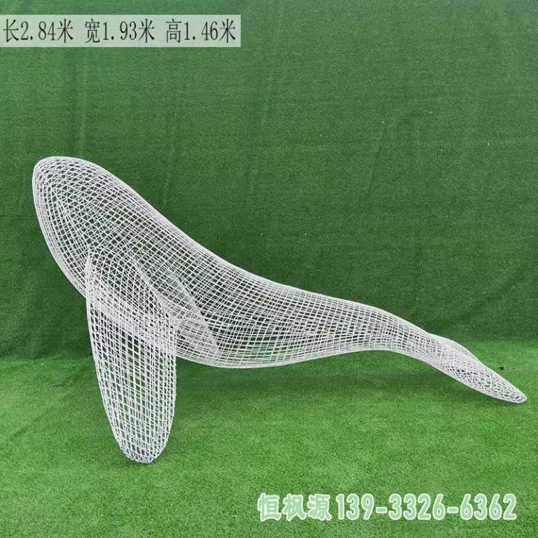 不锈钢镂空海豚雕塑 (6)