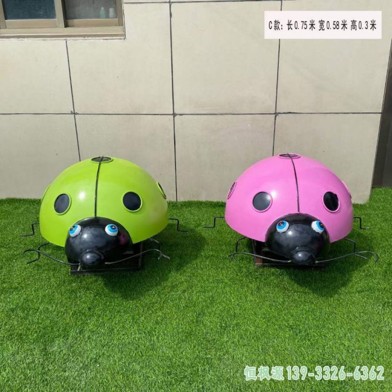 不锈钢彩绘七星瓢虫雕塑 (26)