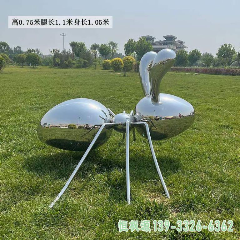 不锈钢镜面蚂蚁雕塑 (13)