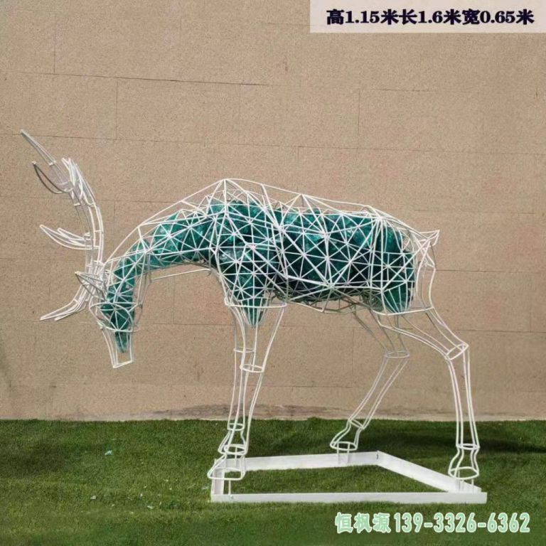 不锈钢鹿雕塑 (3)