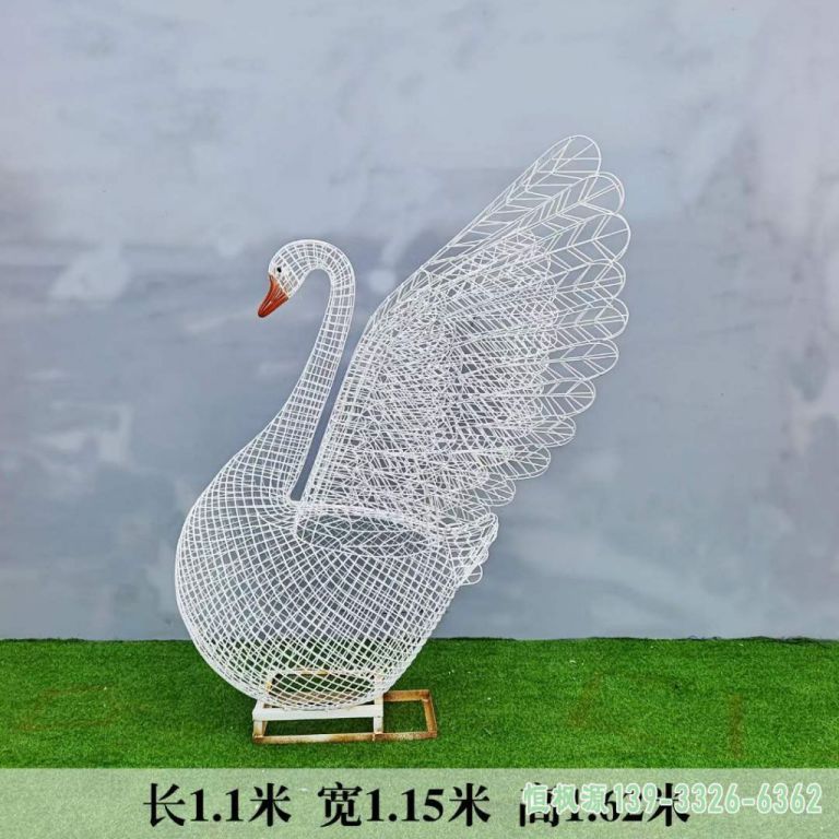 不锈钢天鹅雕塑 (6)