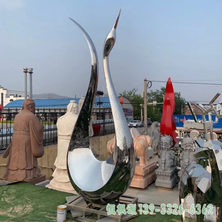 天鹅不锈钢城市雕塑