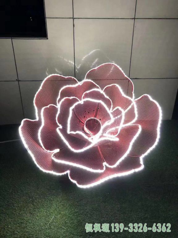 花朵不锈钢公园雕塑