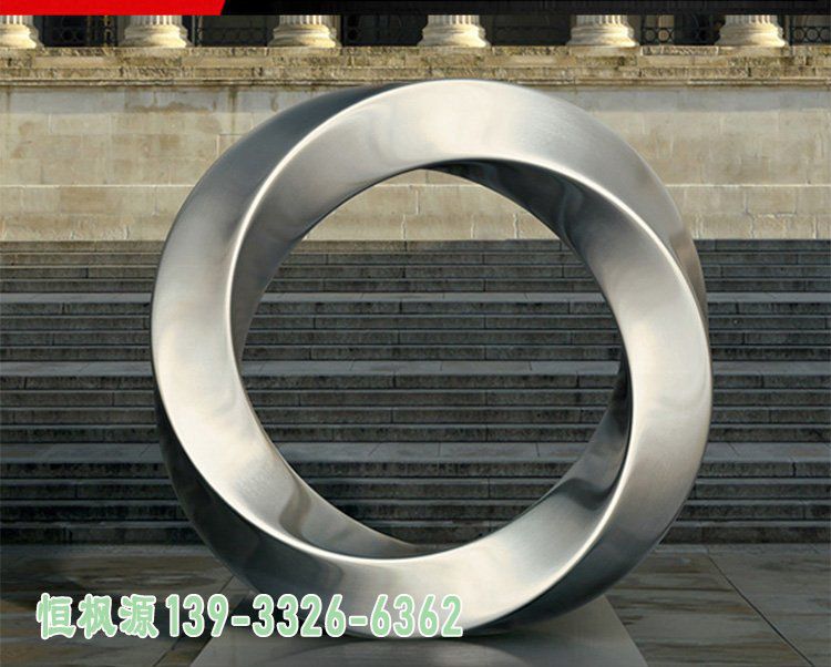 圆环不锈钢公园雕塑