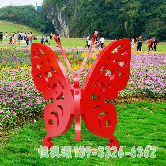 蝴蝶不锈钢公园雕塑