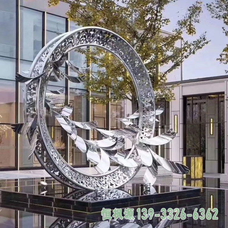 大雁不锈钢抽象雕塑