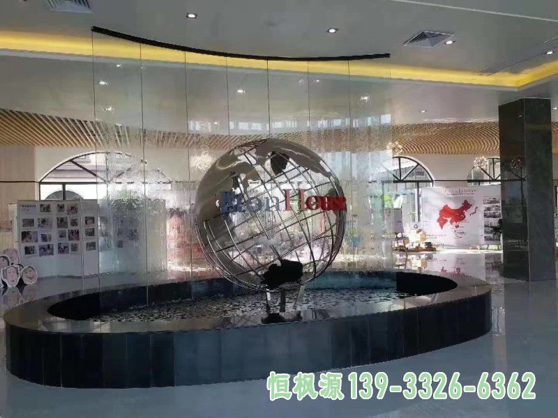 地球仪不锈钢商场雕塑