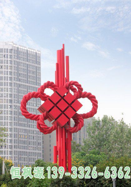 中国结不锈钢艺术雕塑