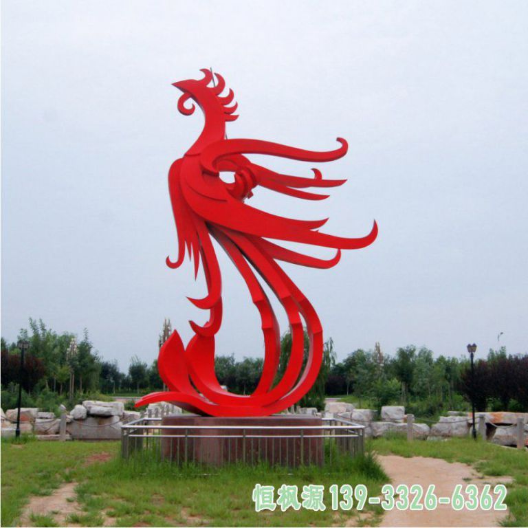 凤凰不锈钢都市雕塑