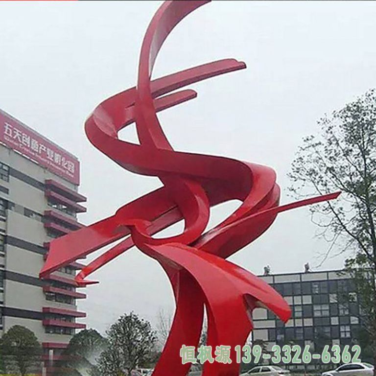 彩带不锈钢抽象雕塑