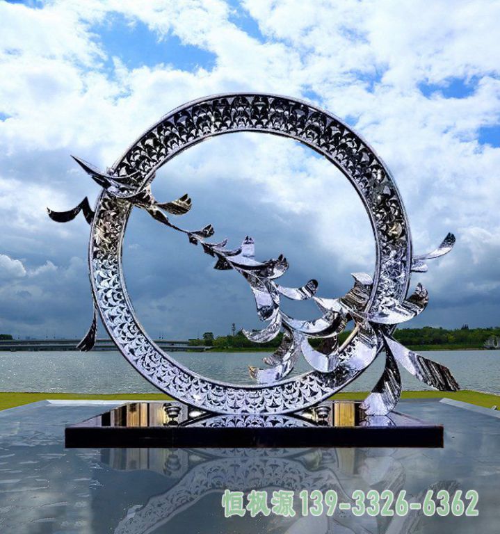 大雁不锈钢动物雕塑