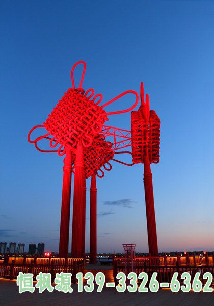 中国结不锈钢景观雕塑