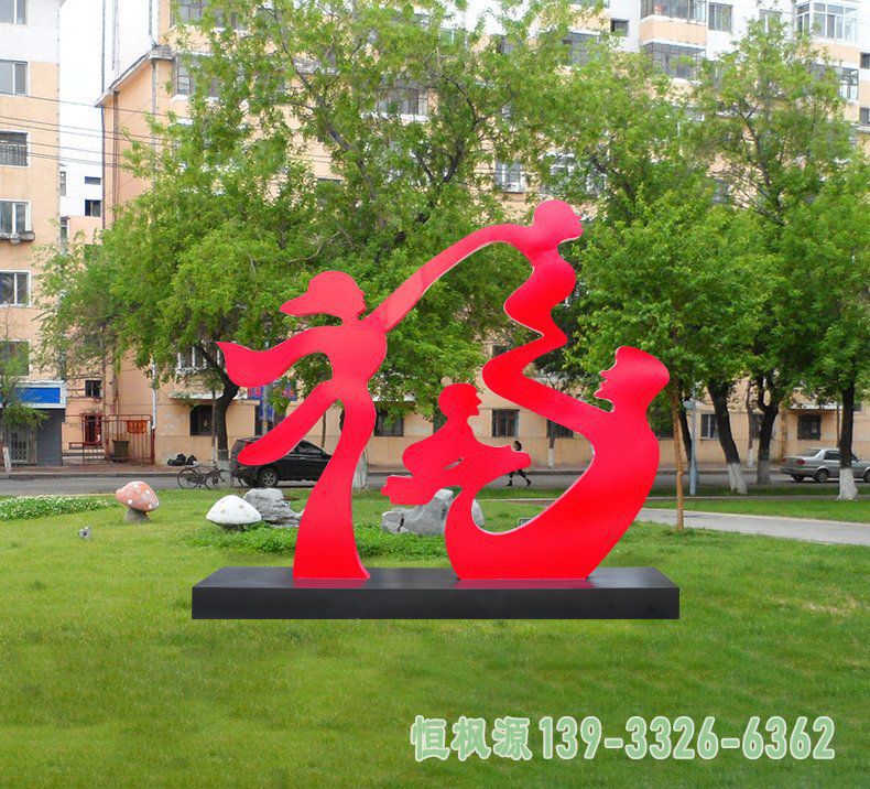 福字不锈钢艺术雕塑