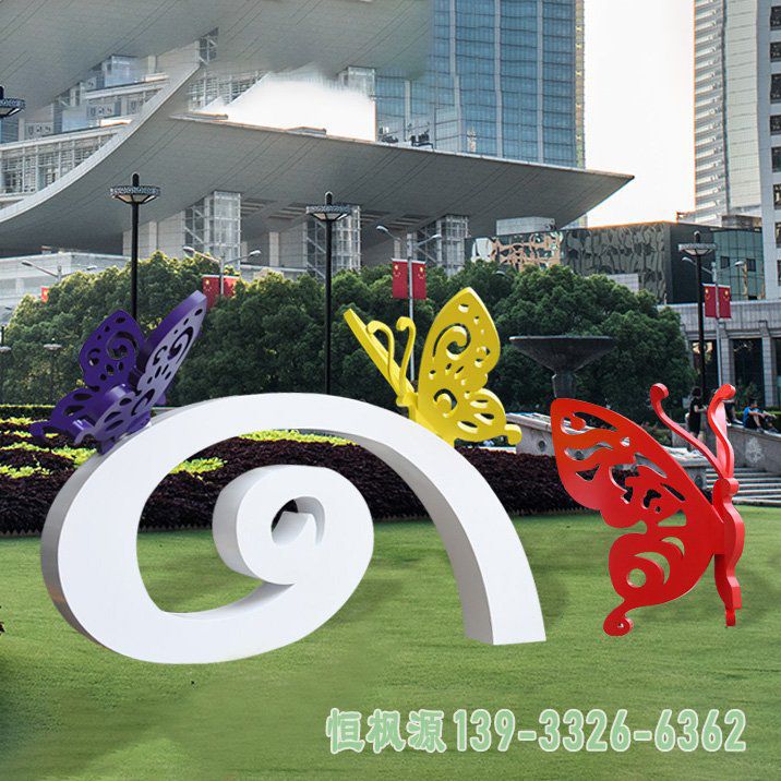 蝴蝶不锈钢景观雕塑