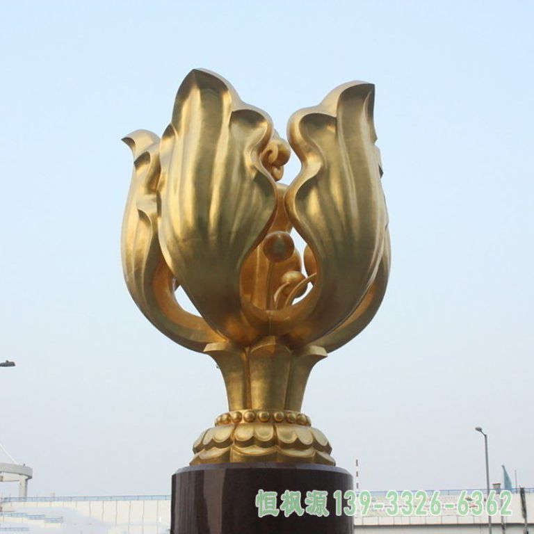 紫荆花不锈钢抽象雕塑