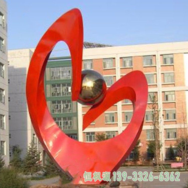 抽象不锈钢企业雕塑