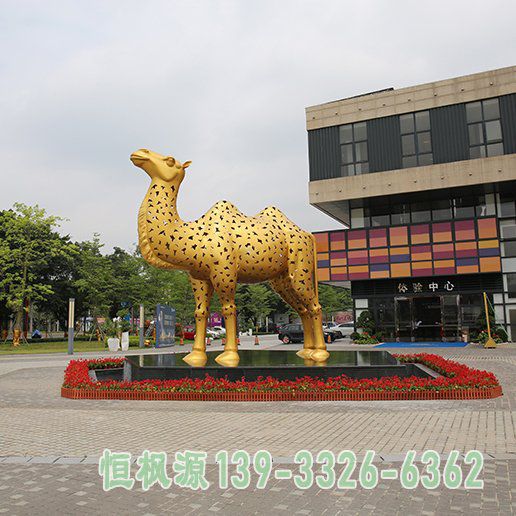骆驼不锈钢景观雕塑