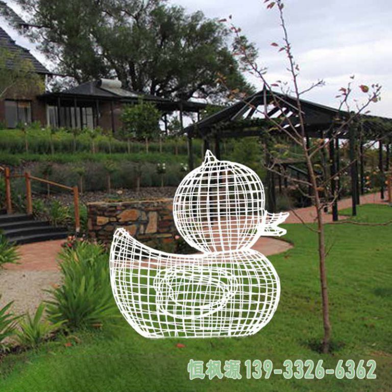 鸭子不锈钢景观雕塑