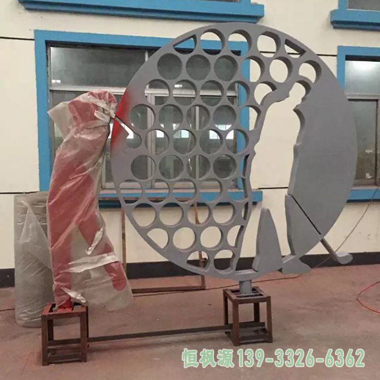 高尔夫球不锈钢抽象雕塑