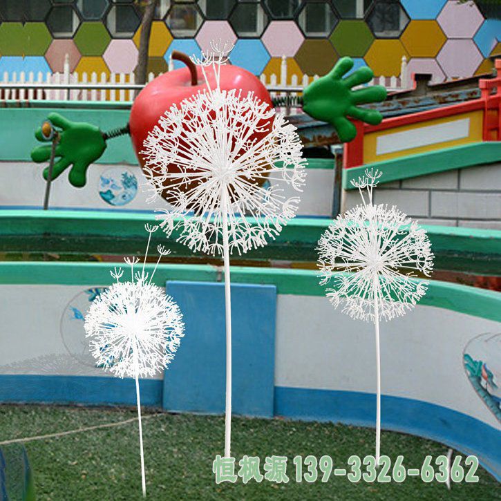 蒲公英不锈钢园林雕塑