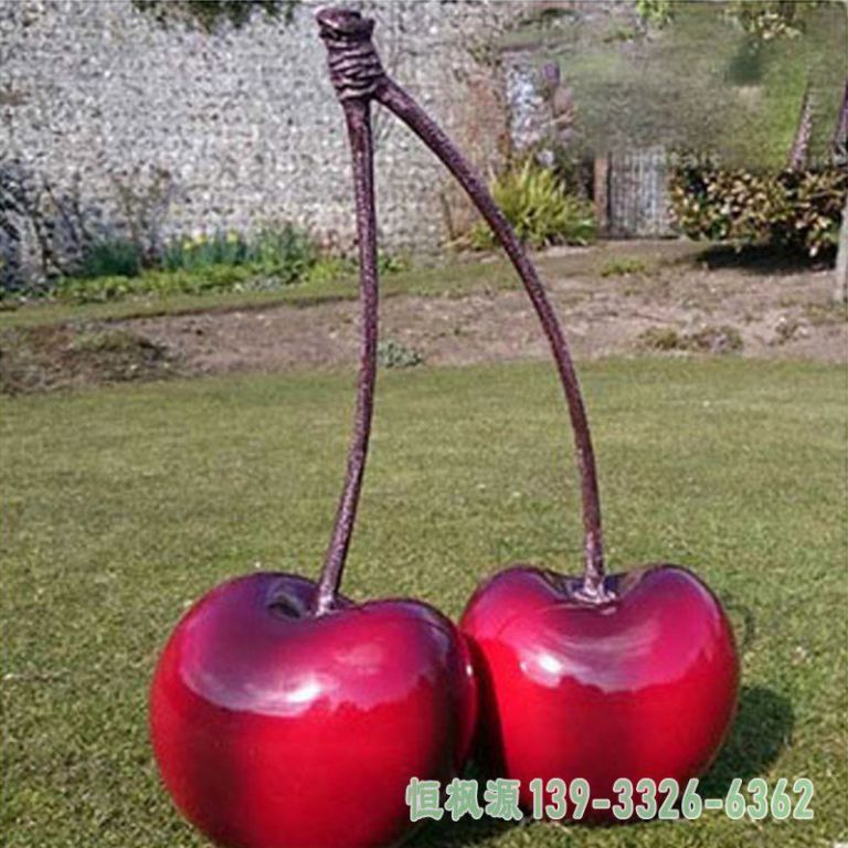 樱桃不锈钢景观雕塑