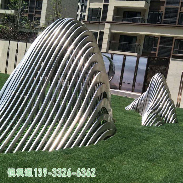 假山不锈钢小区雕塑