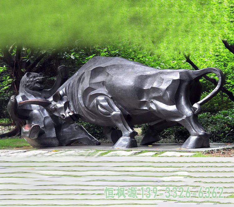 牛不锈钢抽象雕塑