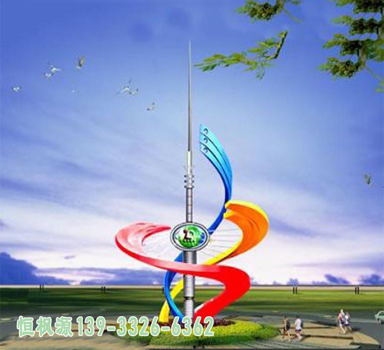 丝带不锈钢抽象雕塑