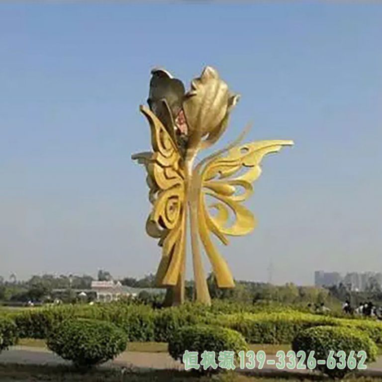 紫荆花不锈钢公园雕塑