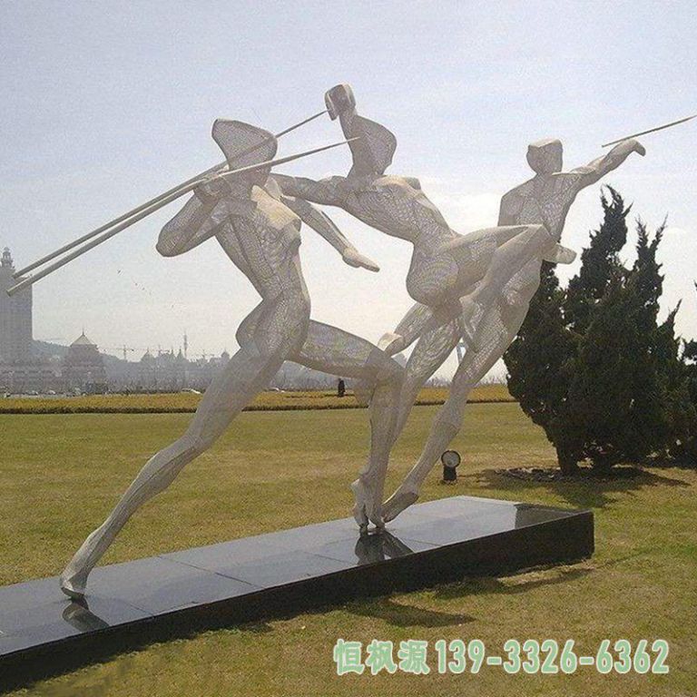 标枪不锈钢景观雕塑
