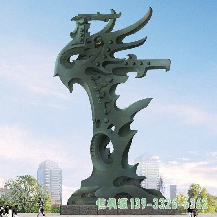 凤凰不锈钢公园雕塑