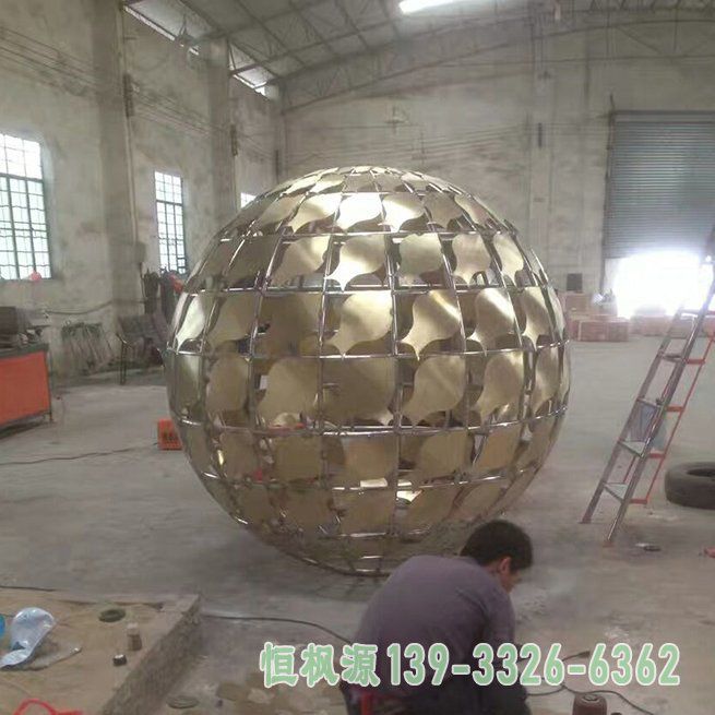 地球仪不锈钢公园雕塑