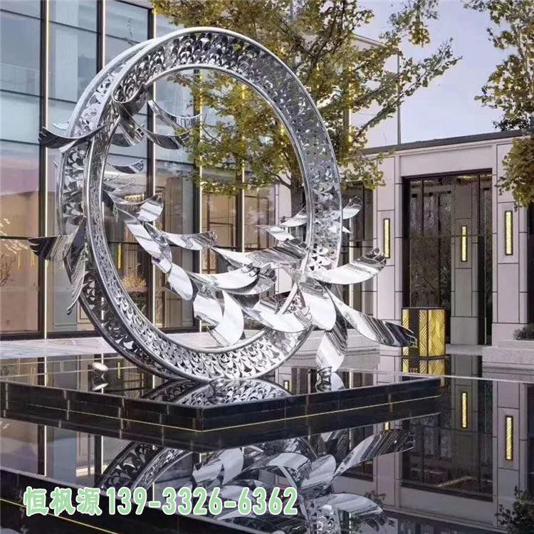 小区大雁不锈钢雕塑