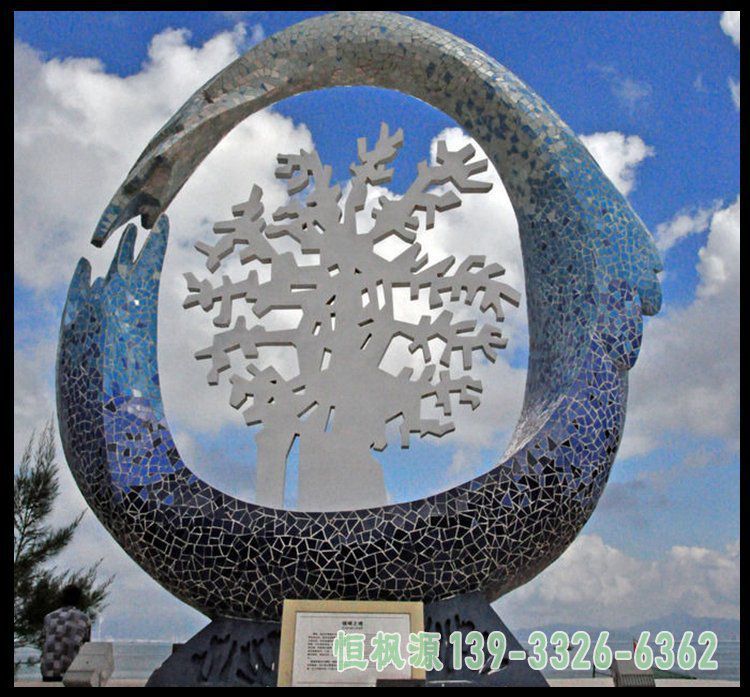 枫树不锈钢景观雕塑